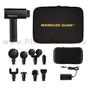philux photo massage gun therapy muscle sport exercise recovery product photography calgary vancover