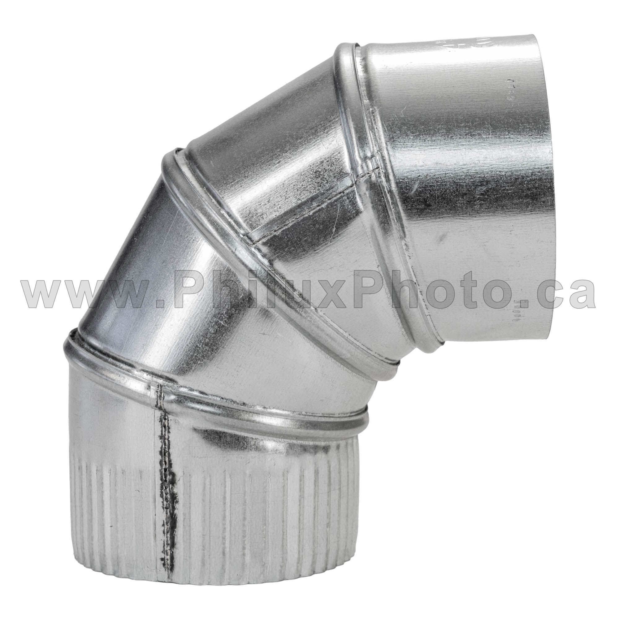Philux Photo ECCO Industrial HVAC Pipe Tube Vent Adapter Connector Elbow Duct Cap